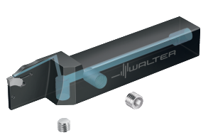 Walter Cut SX with internal cooling has a top clamp and insert which are optimized for chip formation and cooling.