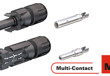 Multi-Contact MC4 Connector Approved for 1500 Volts