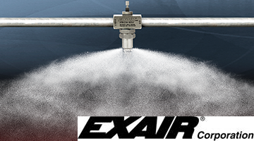 Atomizing Spray Nozzle Provides 360 Degree Coverage from EXAIR