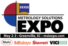 The second-ever Metrology Solutions EXPO will be held in Greenville, South Carolina, on May 2-3, 2018. Metrology Solutions Expo
