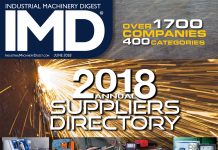 Industrial Machinery Digest’s 2018 Annual Supplier’s Directory suppliers directory, IMD, Industrial Machinery Digest