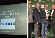 Seco Wins Supplier Award From Distributor Organization SECO, Supplier of the Year, 2018