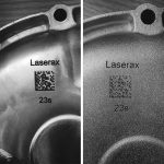 Shot Blast Resistant Laser Marking for the Automotive Industry shotblast-resistant-marking-before-after-laserax
