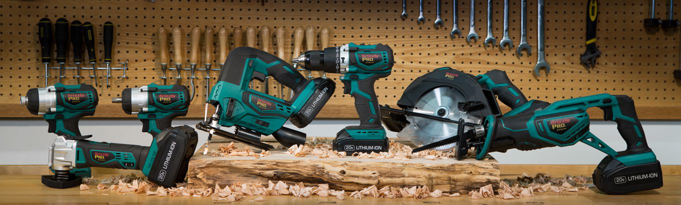 Introducing the Grizzly Pro™ Lineup of Professional 20V Cordless Tools and Accessories