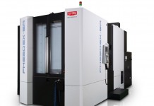 Newest Toyoda best-in-class 5-Axis machine for a 630 mm platform performs complex parts production and multi-surface processing in one setup.