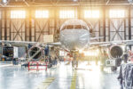 Passenger,Aircraft,On,Maintenance,Of,Engine,Repair,In,Airport,Hangar
