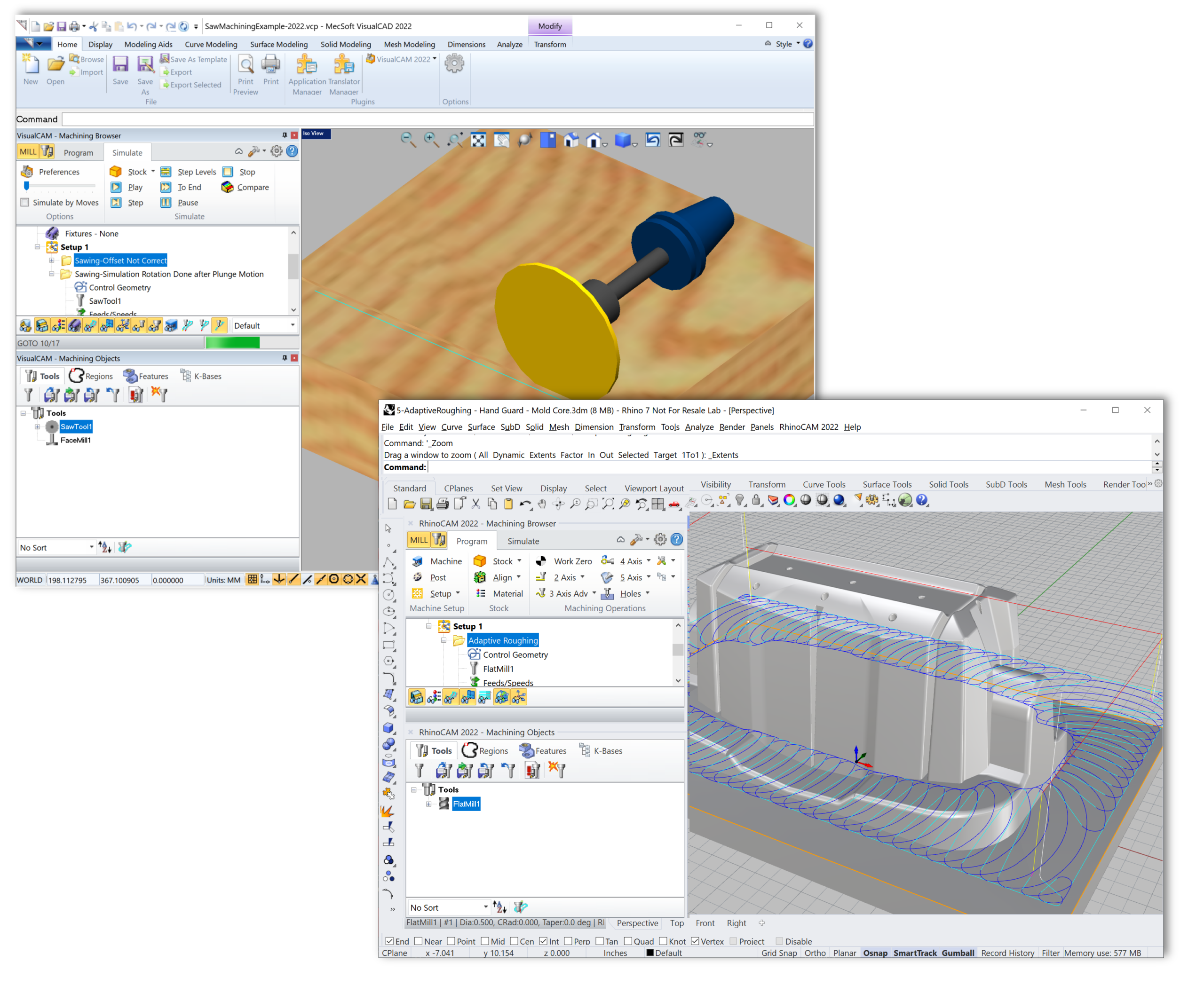 MecSoft Releases RhinoCAM 2022 and VisualCAD/CAM 2022