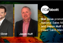 RDAbbott Promotes Mat Dove to National Sales Manager and Jason Huff to East Coast Sales Manager