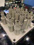Customer Story related – nozzles after 3D printing and before EDM wire cut