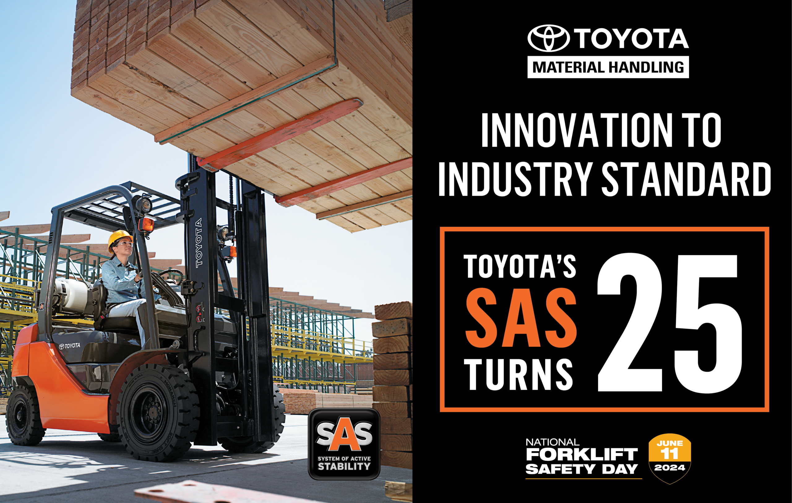 Toyota Material Handling Celebrates 25th Anniversary of SAS during National Forklift Safety Day