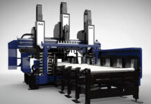 Automated 6-Axis Structural Steel Robotic Beam Cutting Machine With Seamless 3-Spindle Drill Processing Machitech