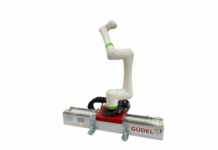Güdel Highlights CoboMover™ for Expanded Cobot Work Envelopes and Air-Bearing Mobility for Moving Multi-Ton Robots Without Cranes Güdel