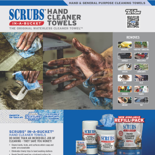 SCRUBS® Hand Cleaner Towels